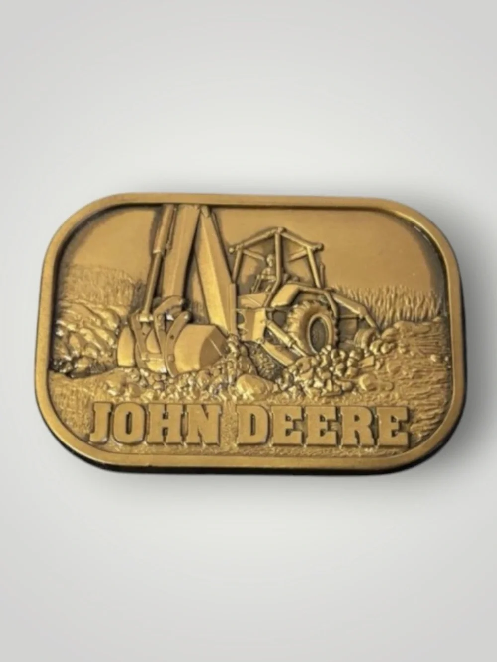 John Deere Gold Tractor & Shovel Belt Buckle